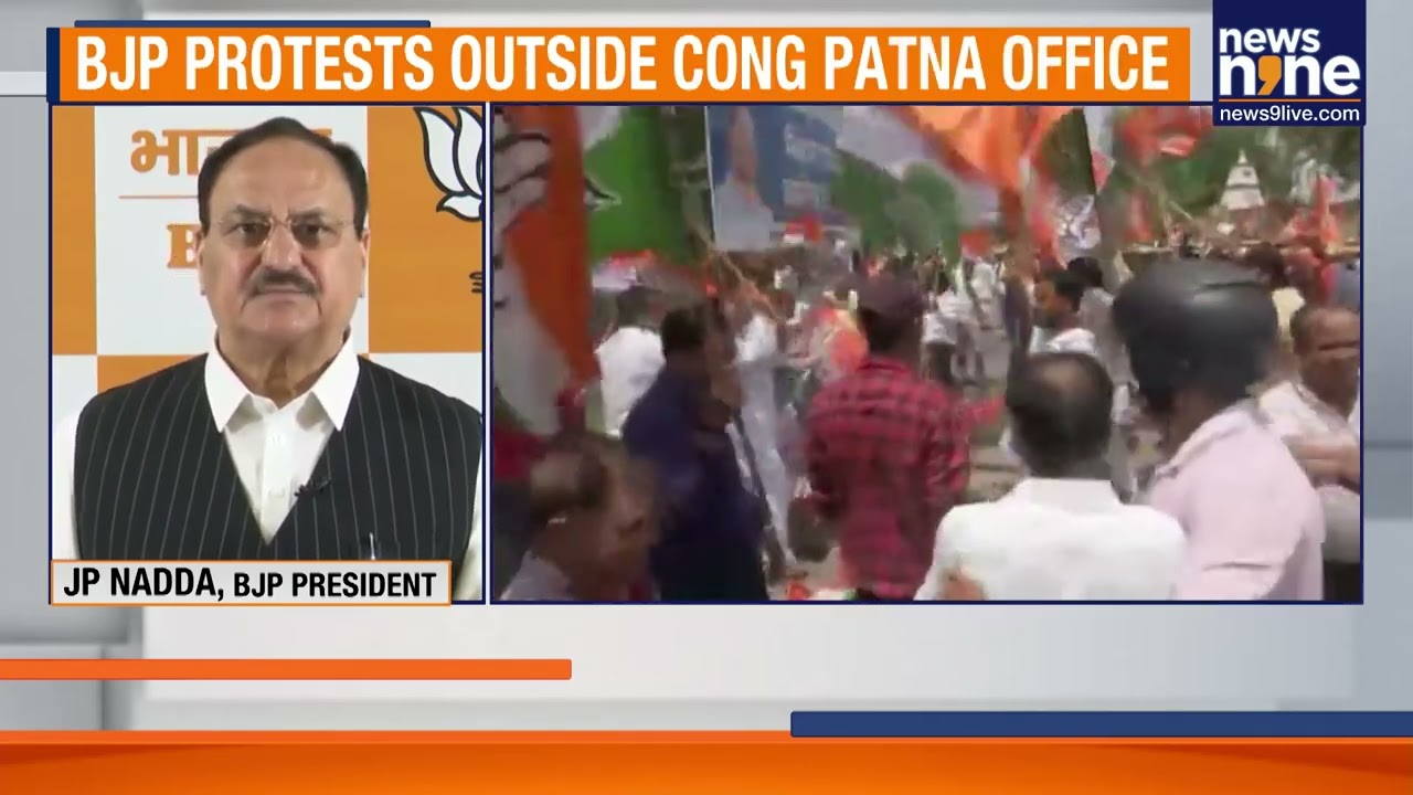 Patna BJP-Congress Clash: Violence, Vandalism & Police Attacked | BJP Demands Apology | News9