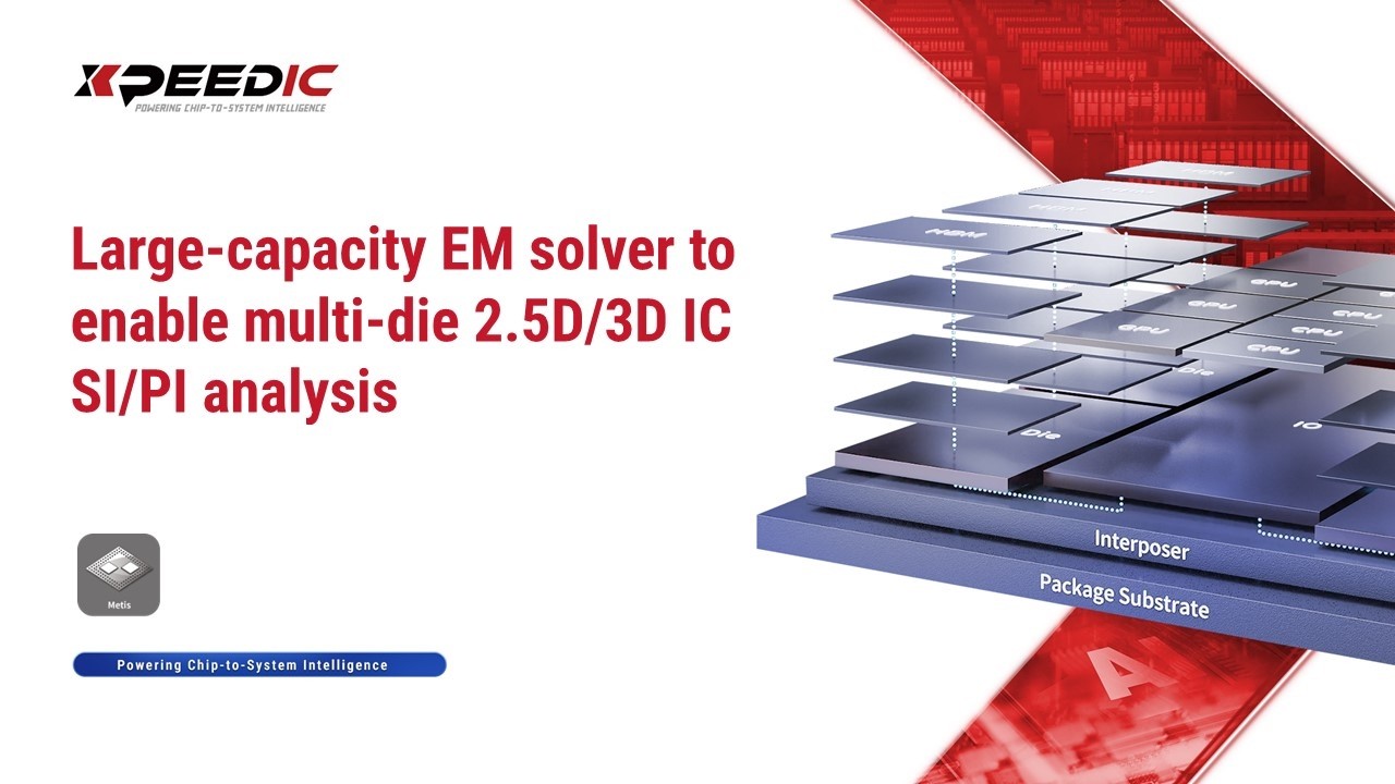 Large-capacity EM solver to enable multi-die 2.5D/3D IC SI/PI analysis