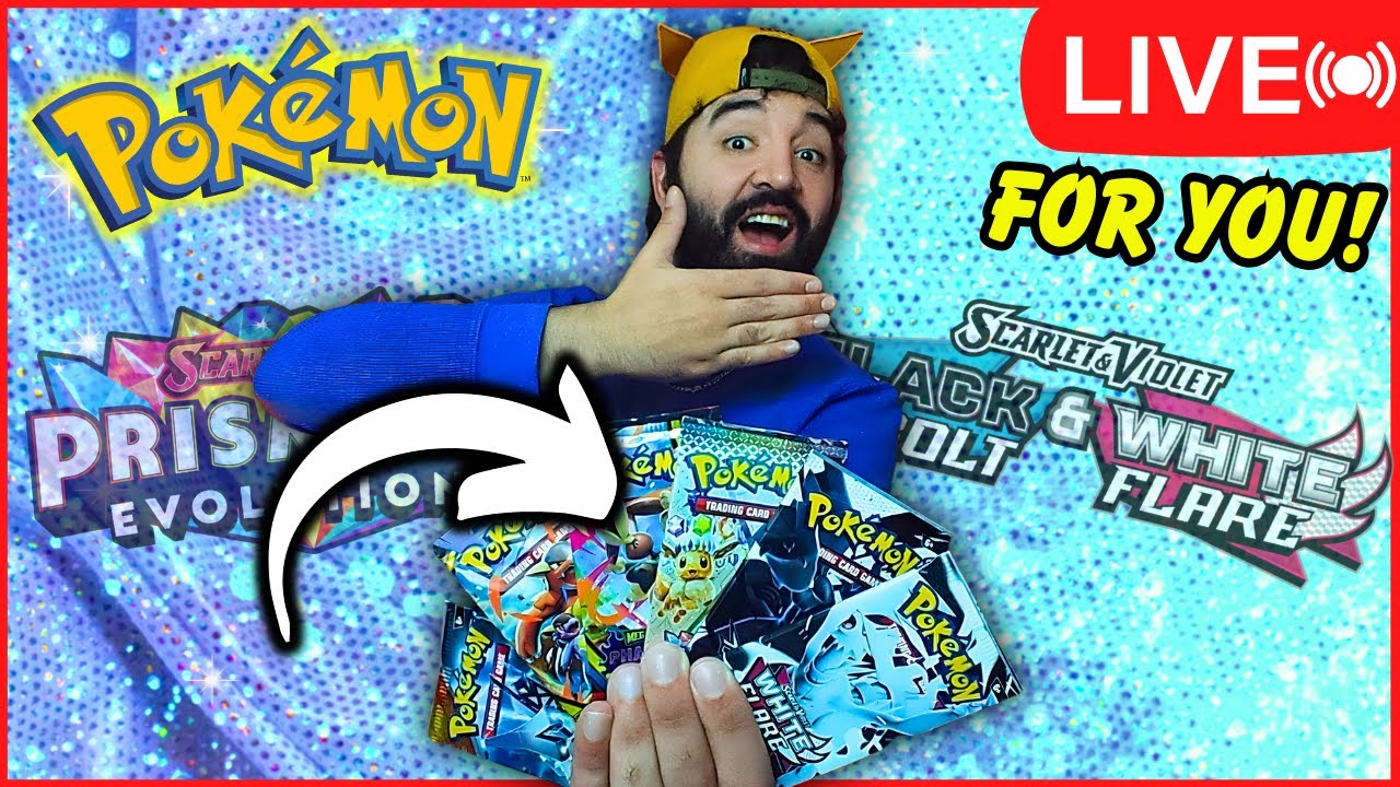 LIVE🔴 Opening BLACK BOLT & PRISMATIC EVOLUTIONS Pokemon Cards... FOR YOU!