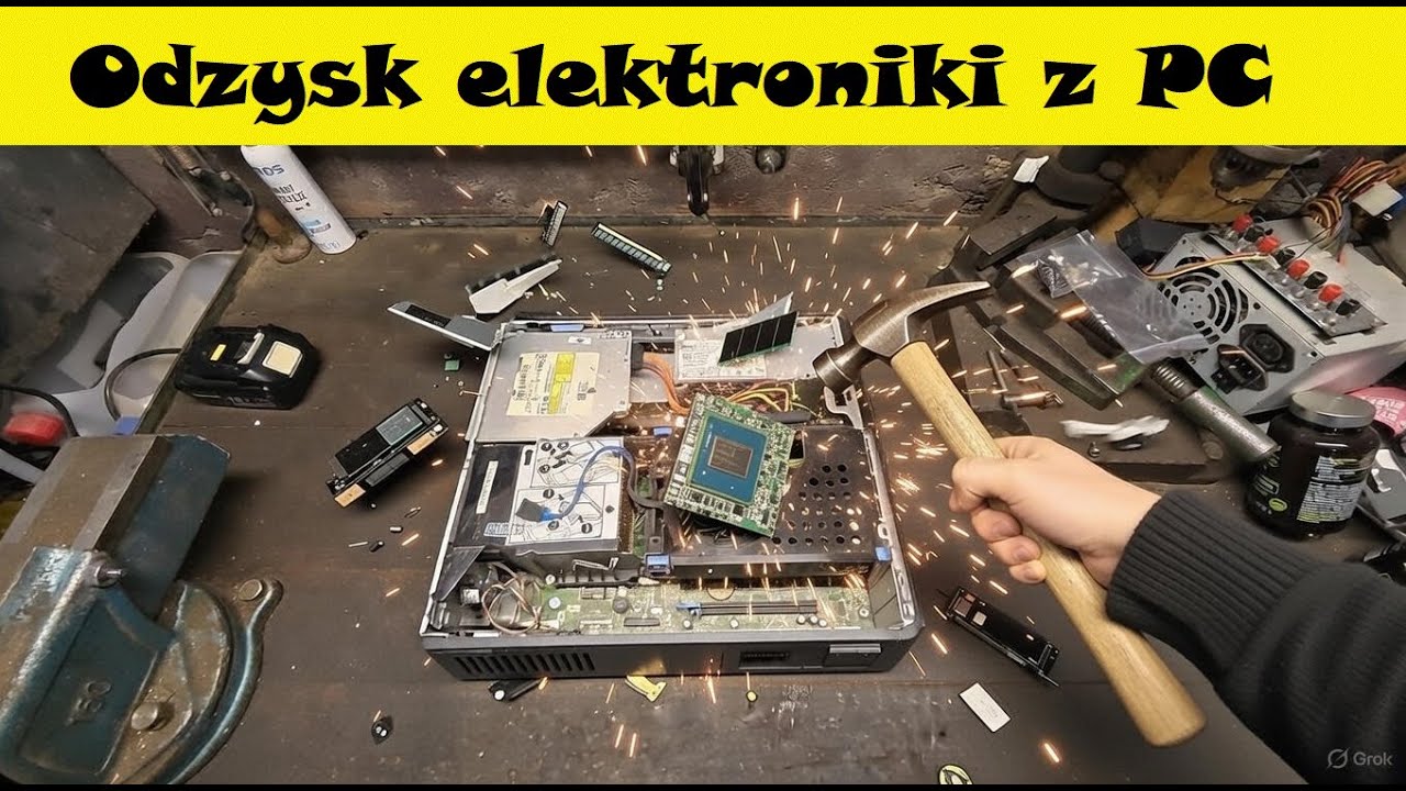 Odzysk elektroniki z PC wkrętakiem precyzyjnym PARKSIDE 3V