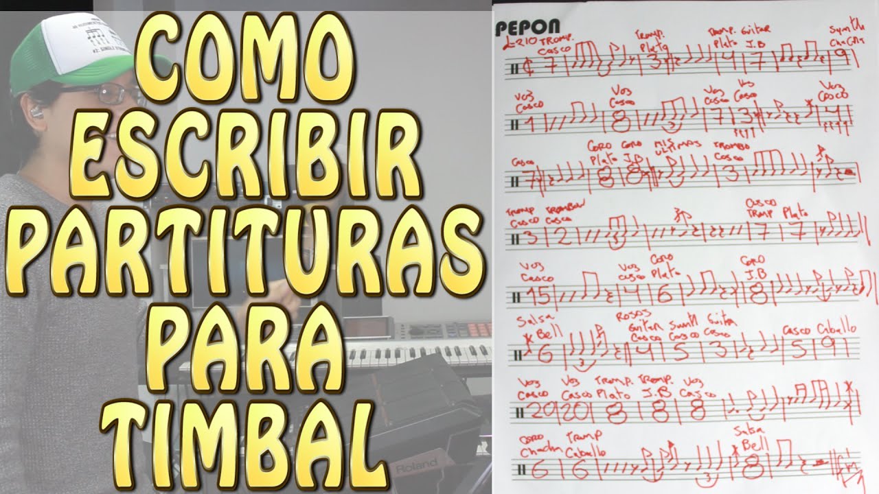 COMO ESCRIBIR UNA PARTITURA DE TIMBAL CUMBIA