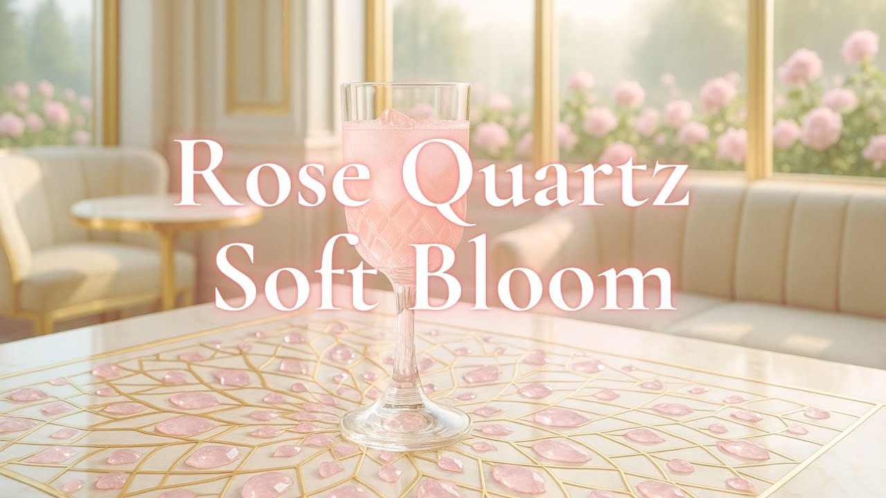 【やさしい光に包まれ花を愛でる宝石ラウンジBGM – ローズクォーツ】Gemveil Café – Rose Quartz Soft Bloom | Refined Ambient Piano