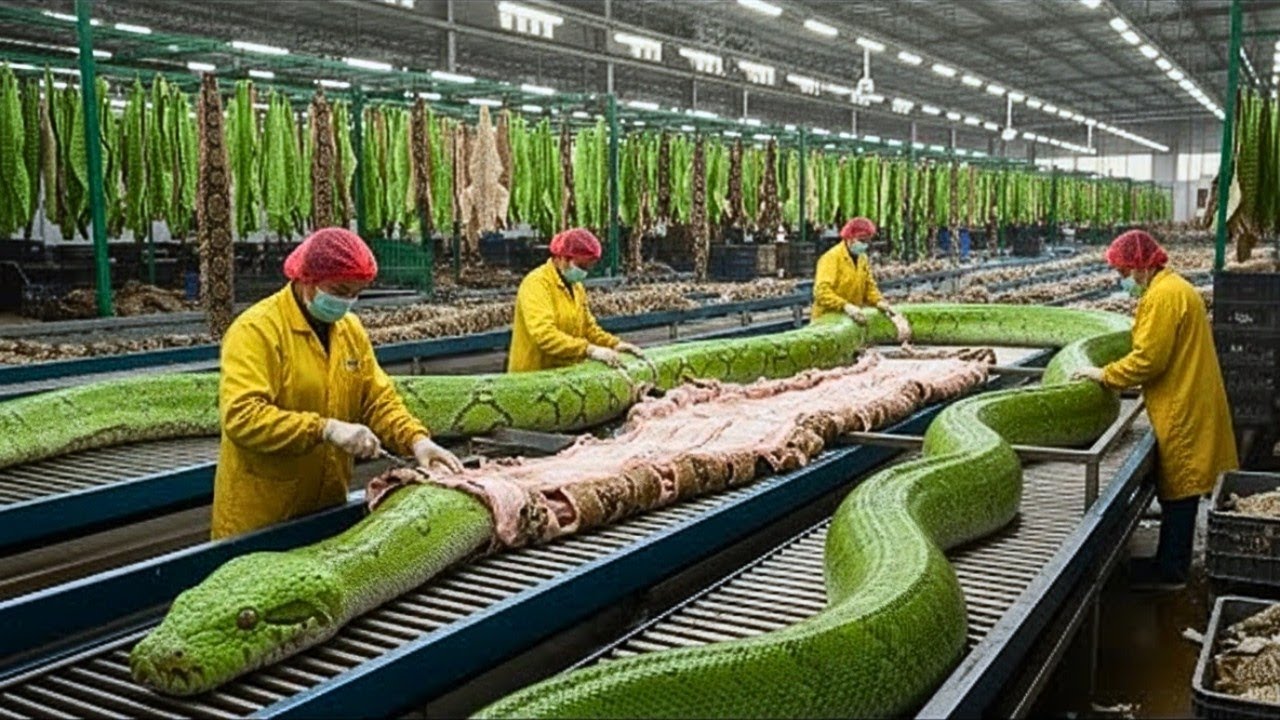 Inside the Snake-Leather Factory: From Snake Skin to Luxury Jacket (Full Process)