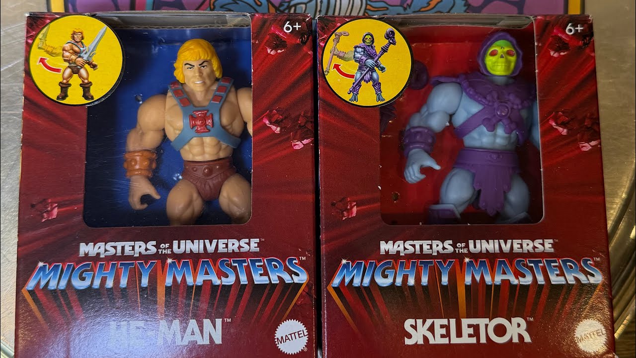 MoTU Mighty Masters He man and Skeletor review masters of the universe huge thank you to @retrobacon