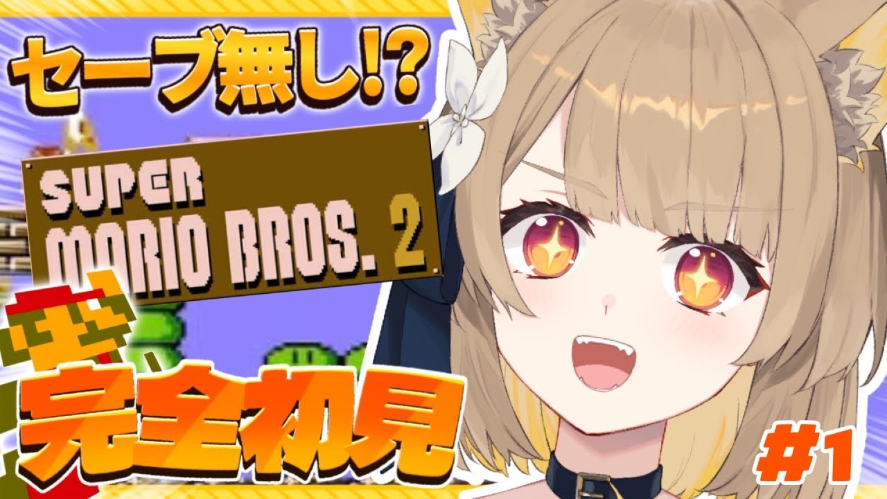 【 スーパーマリオブラザーズ２ 】 最難易度！？セーブなし完全初見マリオ ＃１【#ちゅのらいぶ #新人vtuber ベルプロ 】