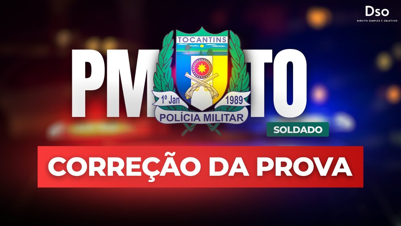 Gabarito Extraoficial Pol&iacute;cia Militar do Estado do Tocantins (PM TO) - Soldado!