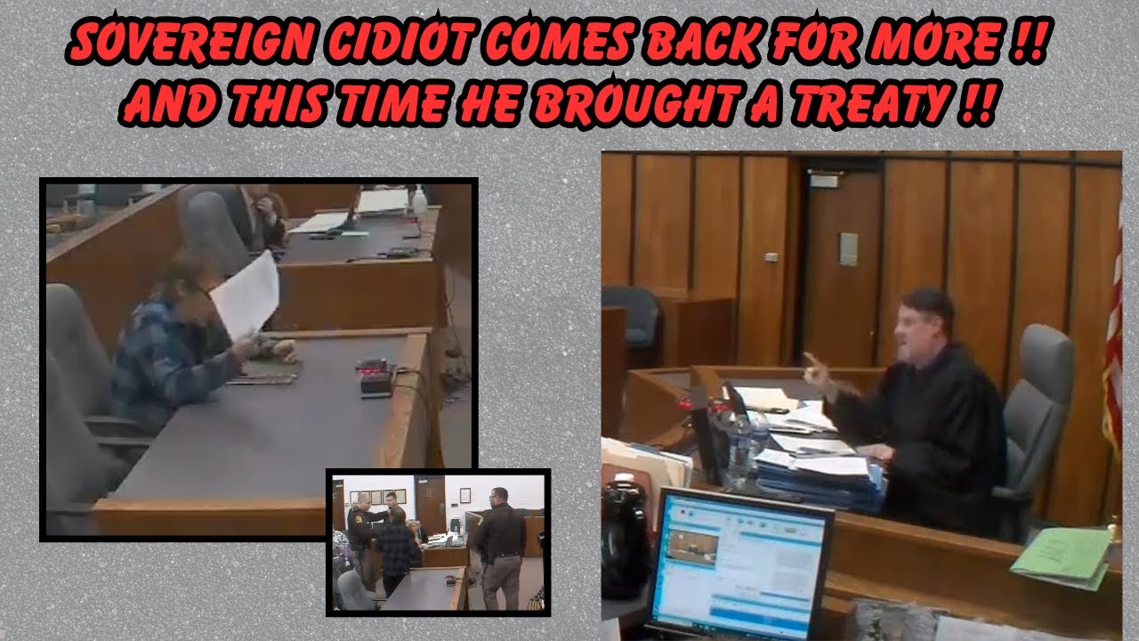 Sovereign Citizen thrown in jail for contempt comes back for more…THIS time he brought a TREATY! 🤣🤣
