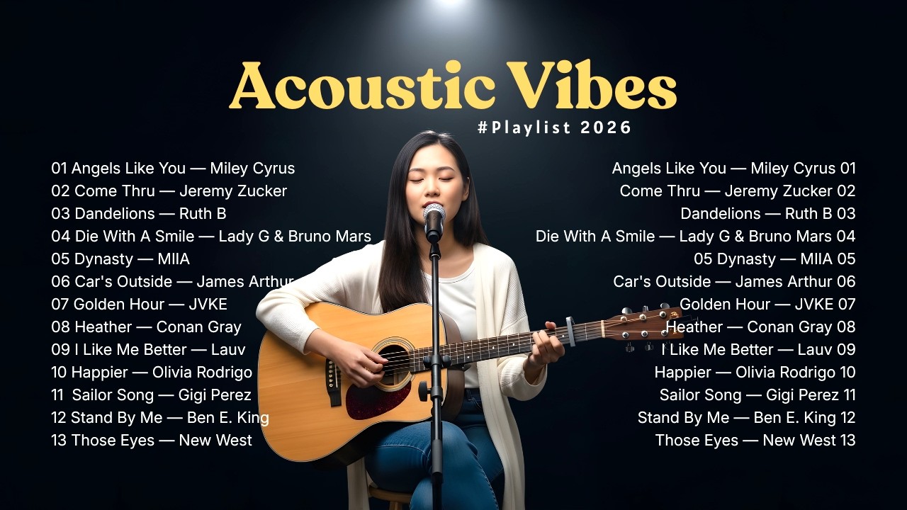 The Most Beautiful Acoustic Love Songs 🎵| Top Spotifiy Love Song | Billie Eilish, Pink Sweat$, Adele