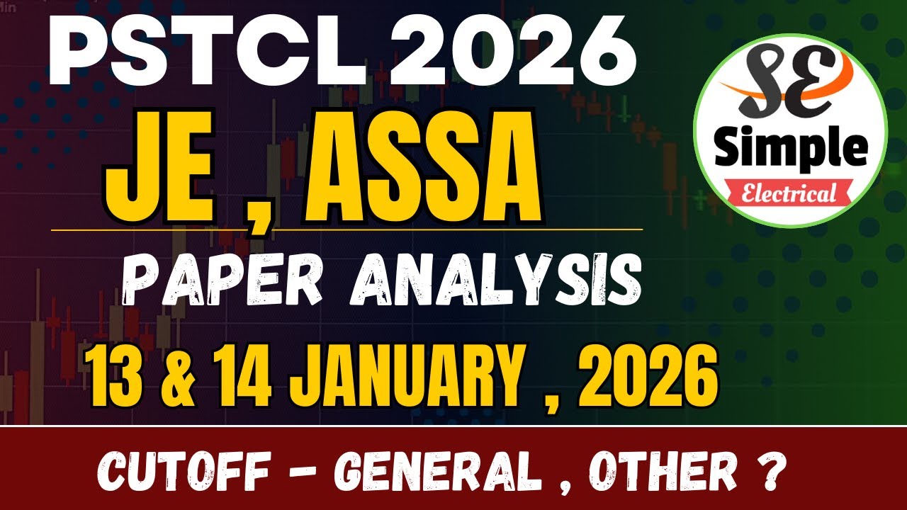 PSTCL JE ASSA PAPER ANALYSIS 2026 | PSTCL JE & ASSA | JE ASSA CUTOFF