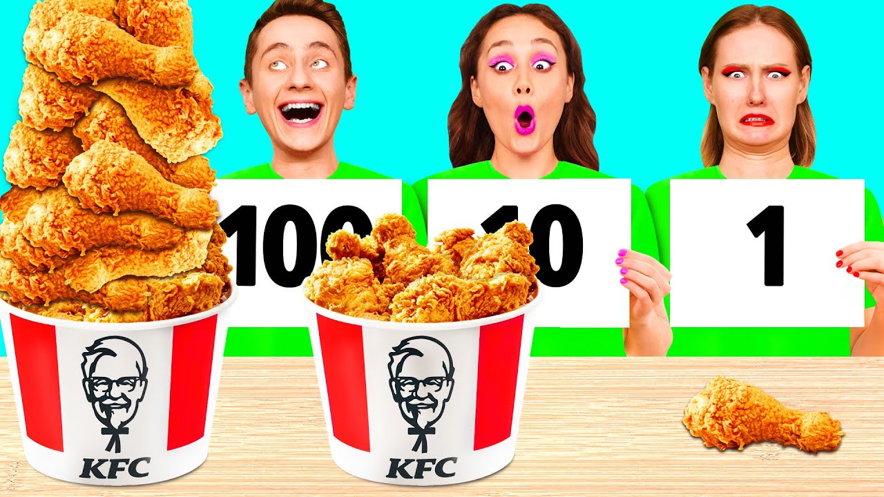 100 Camadas Alimentares Desafio | Truques e Dicas Incríveis por KaZaZa