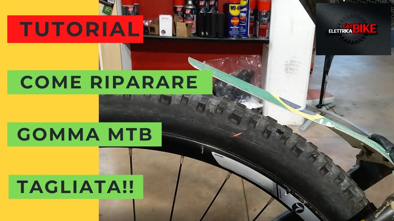 COME RIPARARE UNA GOMMA TAGLIATA!!  MTB O E-BIKE