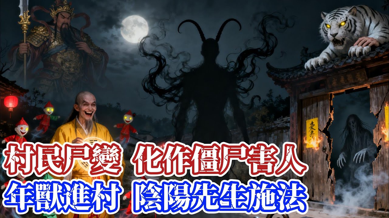 【靈異故事】死去多年村民突然尸變，變作僵尸害人…村中的陰陽先生發現，這是村中進了邪祟，極有可能是傳說中的『年獸』…|靈異故事|民間故事|睡前故事