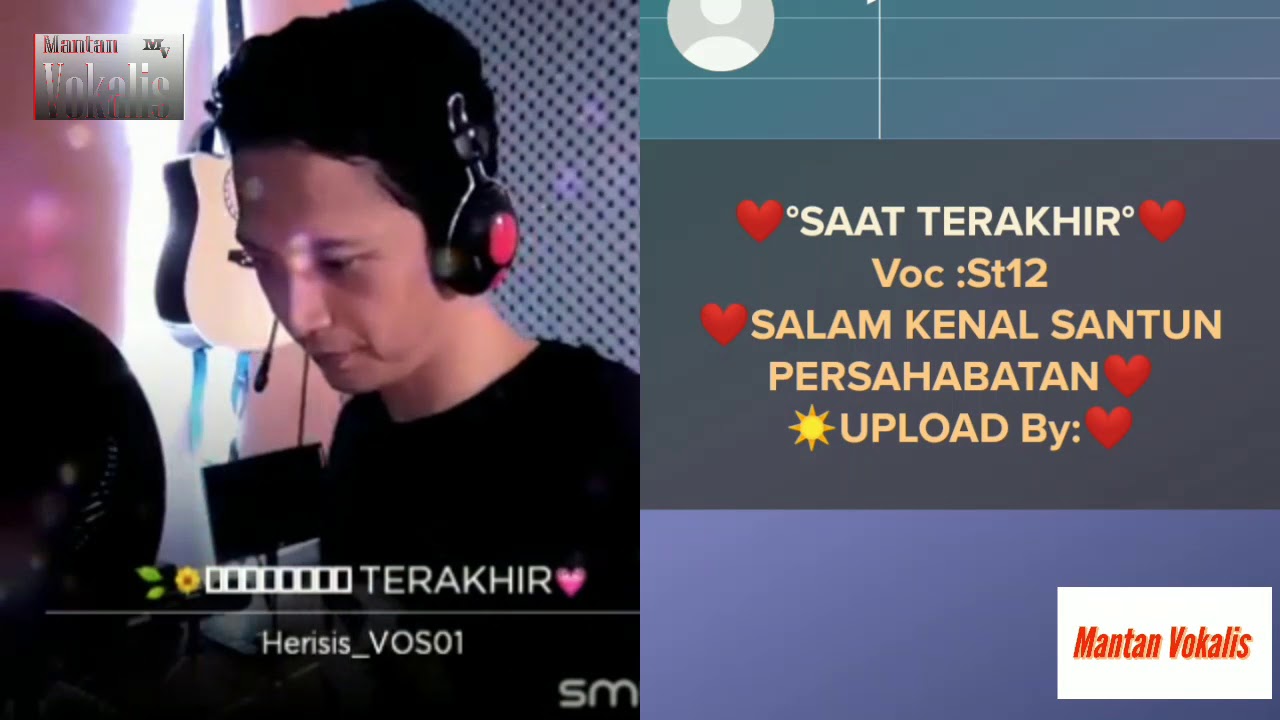 ST 12 - Saat Terakhir (video karaoke duet bareng lirik tanpa vokal) smule cover by Herisis