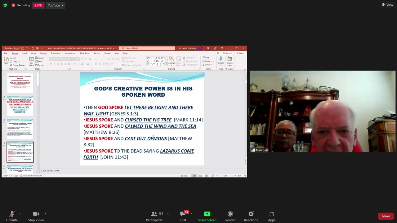 Great Sharing of Wisdom by our mentor , Dr Hall Newball