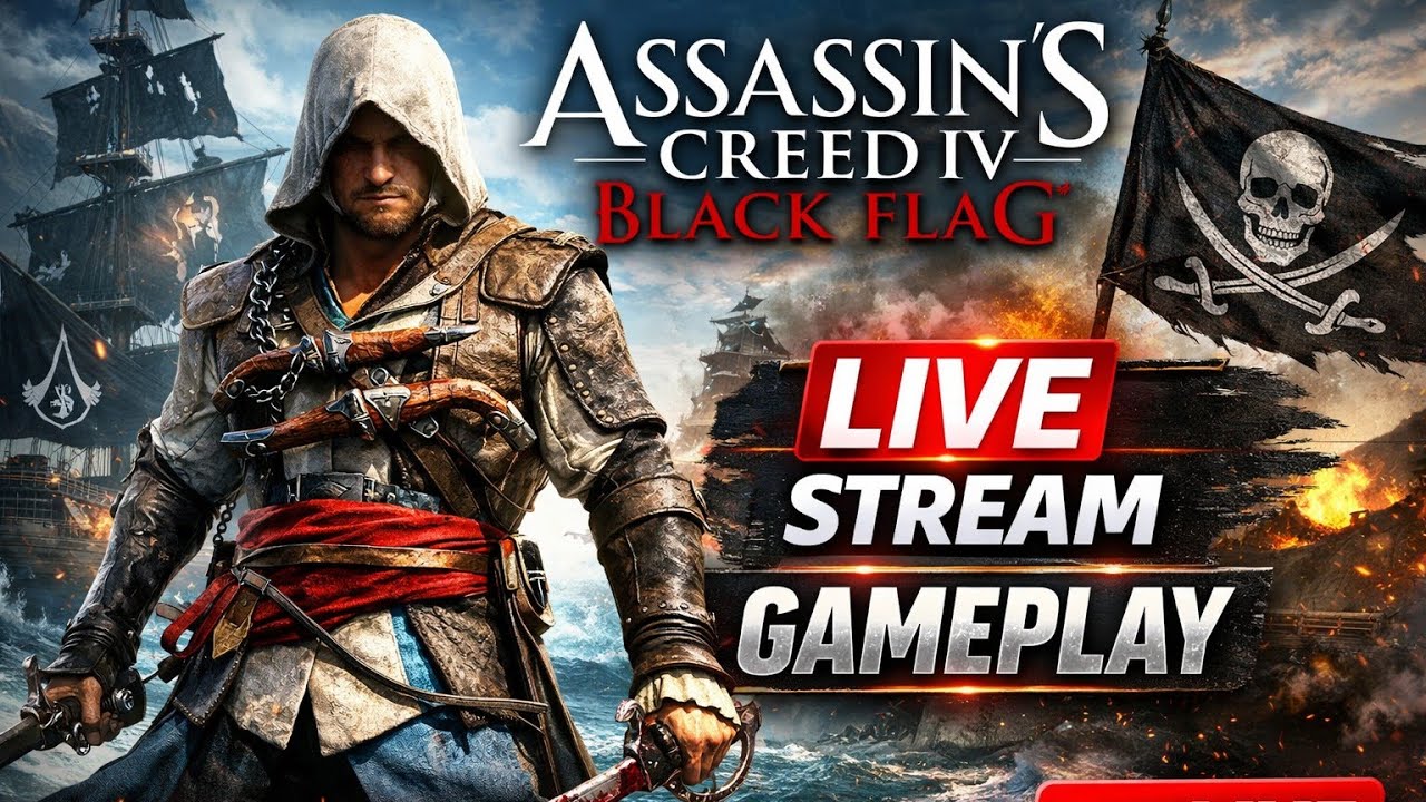 ASSASSIN’S CREED BLACK FLAG LIVE STREAM | EPIC PIRATE GAMEPLAY 🏴‍☠️x Aineyankur
