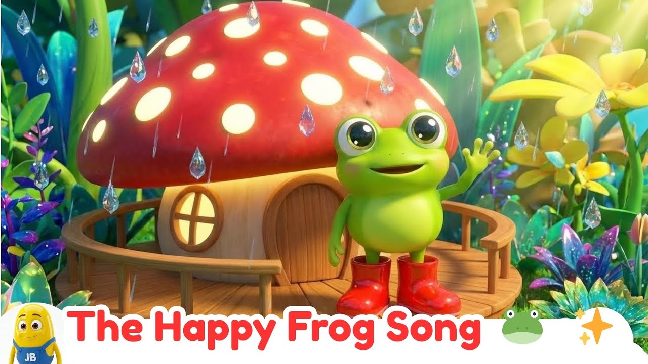 The Happy Frog Song 🐸✨| Magic Rain & Red Boots | Action Songs for Kids