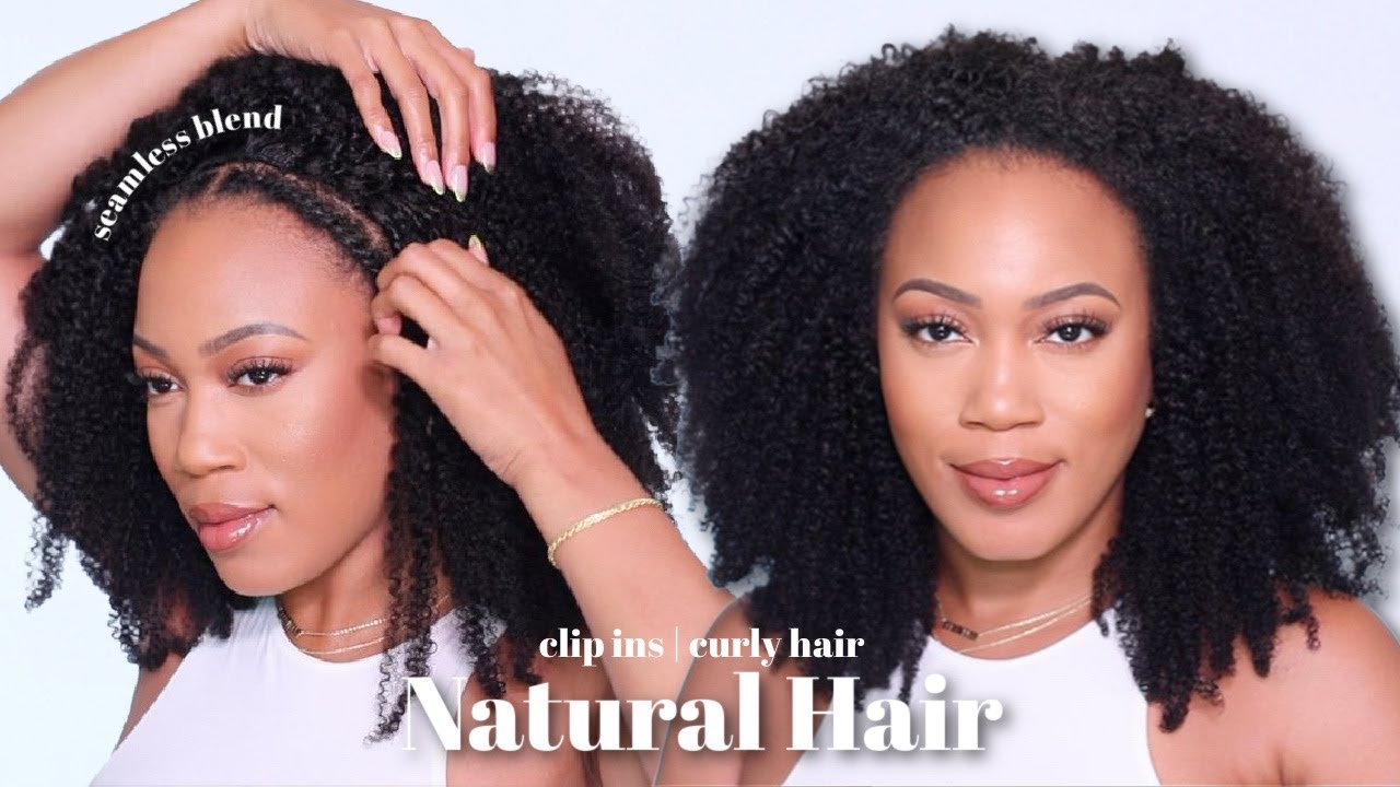 BEST CURLY CLIP INS FOR THIN FINE HAIR | 4a 4b Natural Hair Blend | CurlsQueen