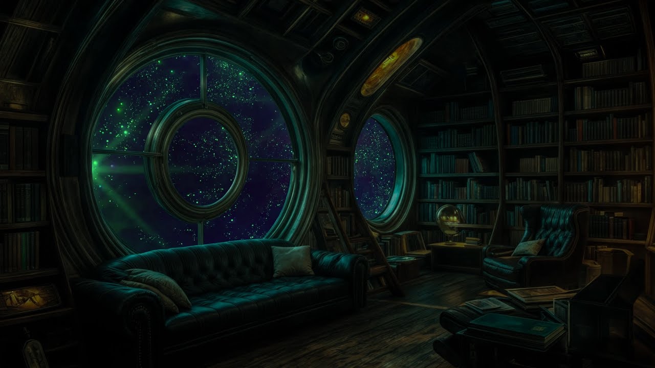 No Ads [FALL ASLEEP INSTANTLY] 😴🎧 Stardust Silence & Space Ambience in a Cosmic Library 🌌📚