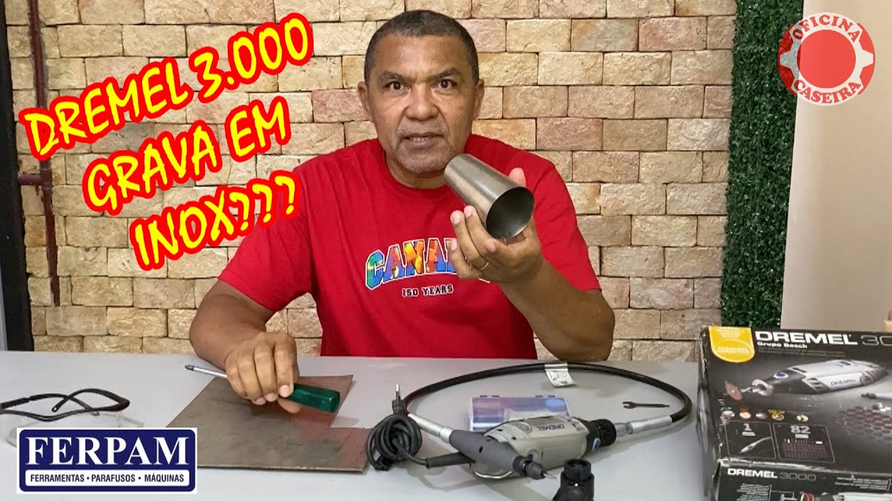 MICRO RETÍFICA DREMEL 3.000. TESTEI EM INOX.