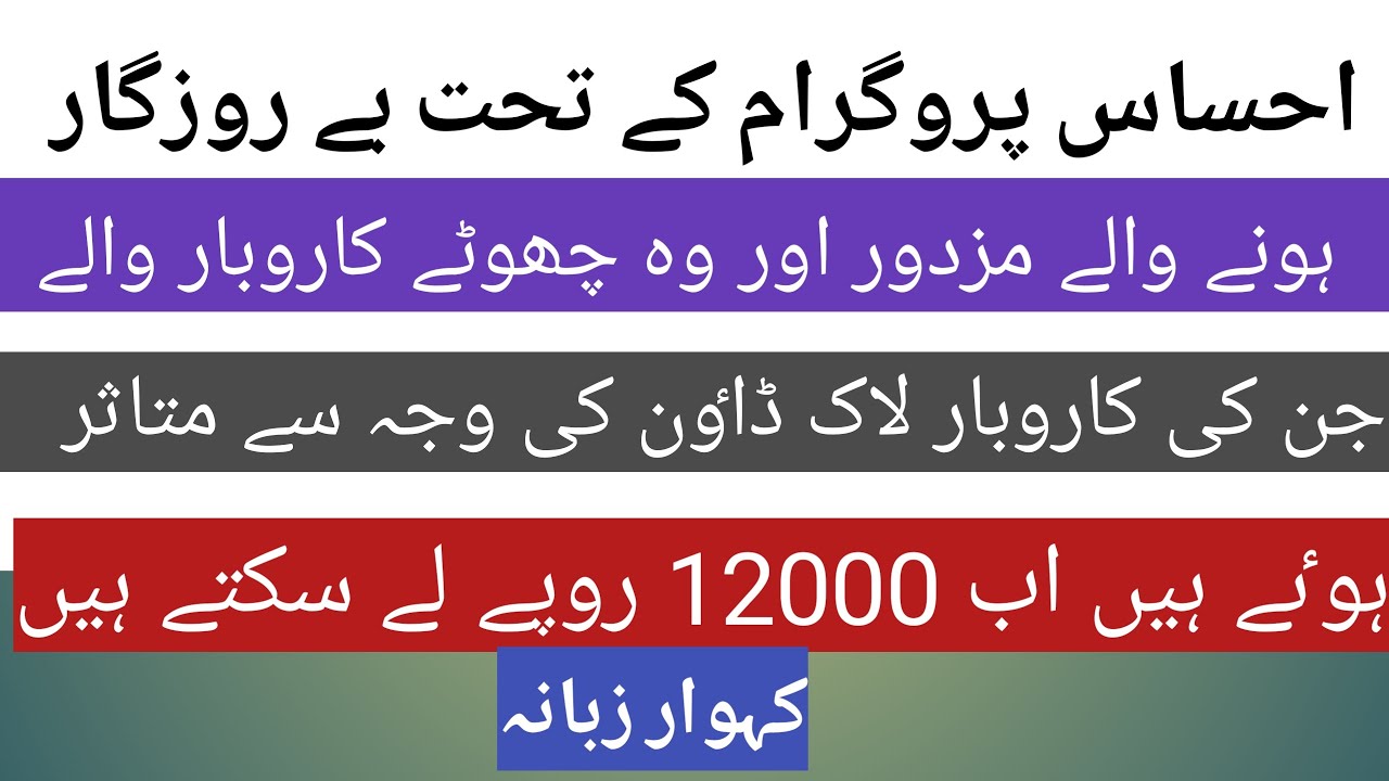 How you can apply for ehsas Labour program and gets Rs. 12000. Small shopskeepers can also apply.