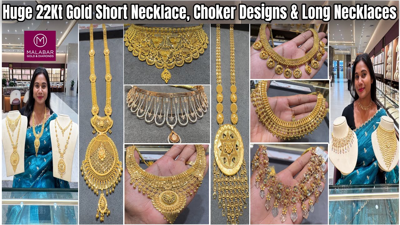 10Gm Starts🔥💕Malabar HUGE Gold Necklace, Choker Designs & Long Necklaces| Lightweight Gold Necklace