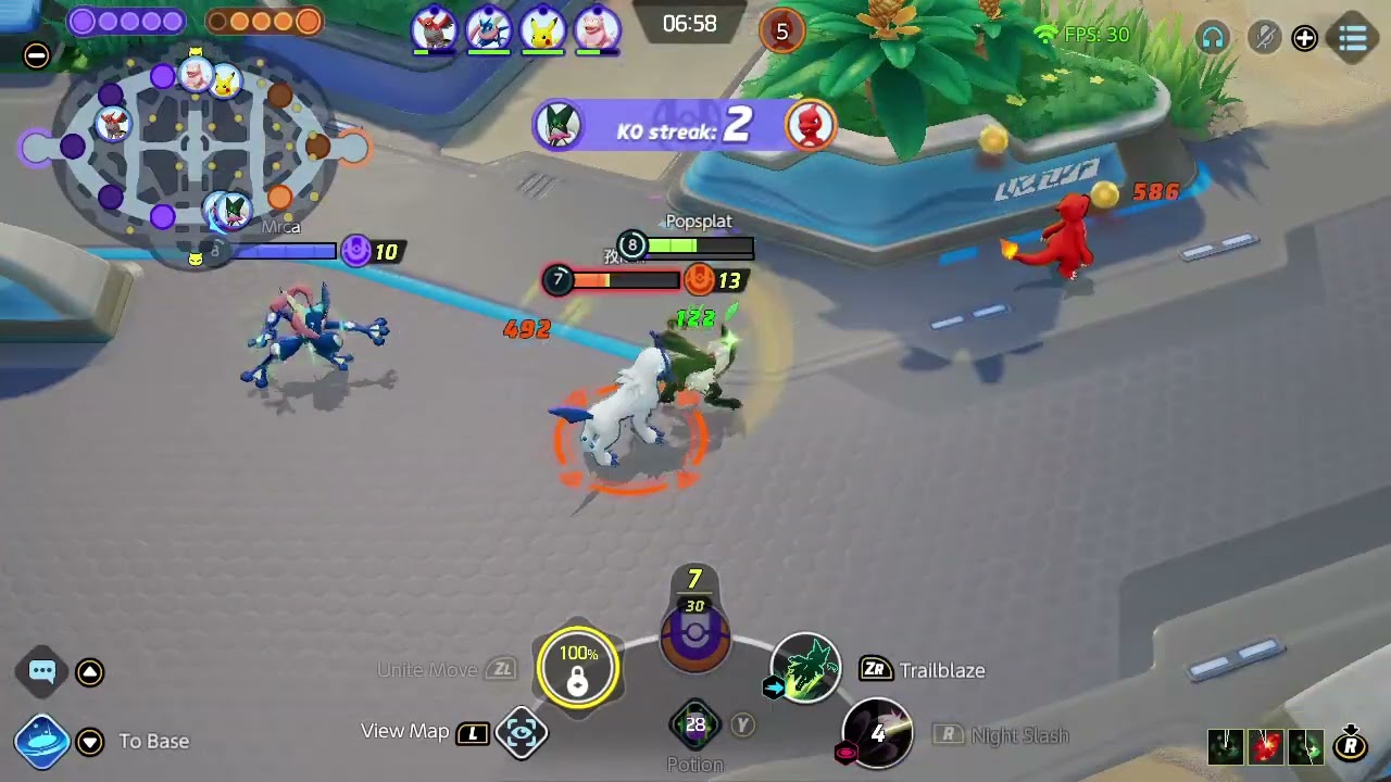 Pok&eacute;mon Unite: 5 kill streak yippeeeeeee
