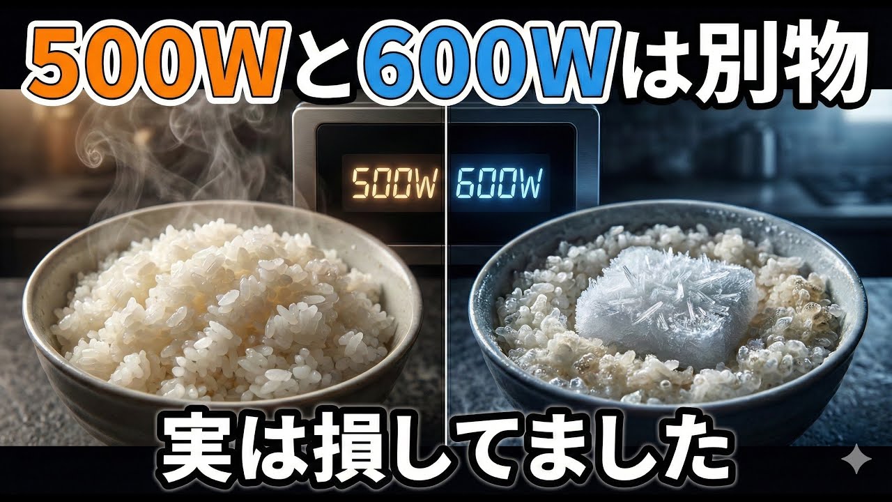 【絶対NG】まだ600Wで温めてるの？ご飯が不味くなる衝撃の理由とは。