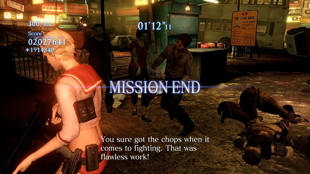 Resident Evil 6 (Biohazard 6) - The Mercenaries No Mercy - Urban Chaos - Sherry Costum 300 combo