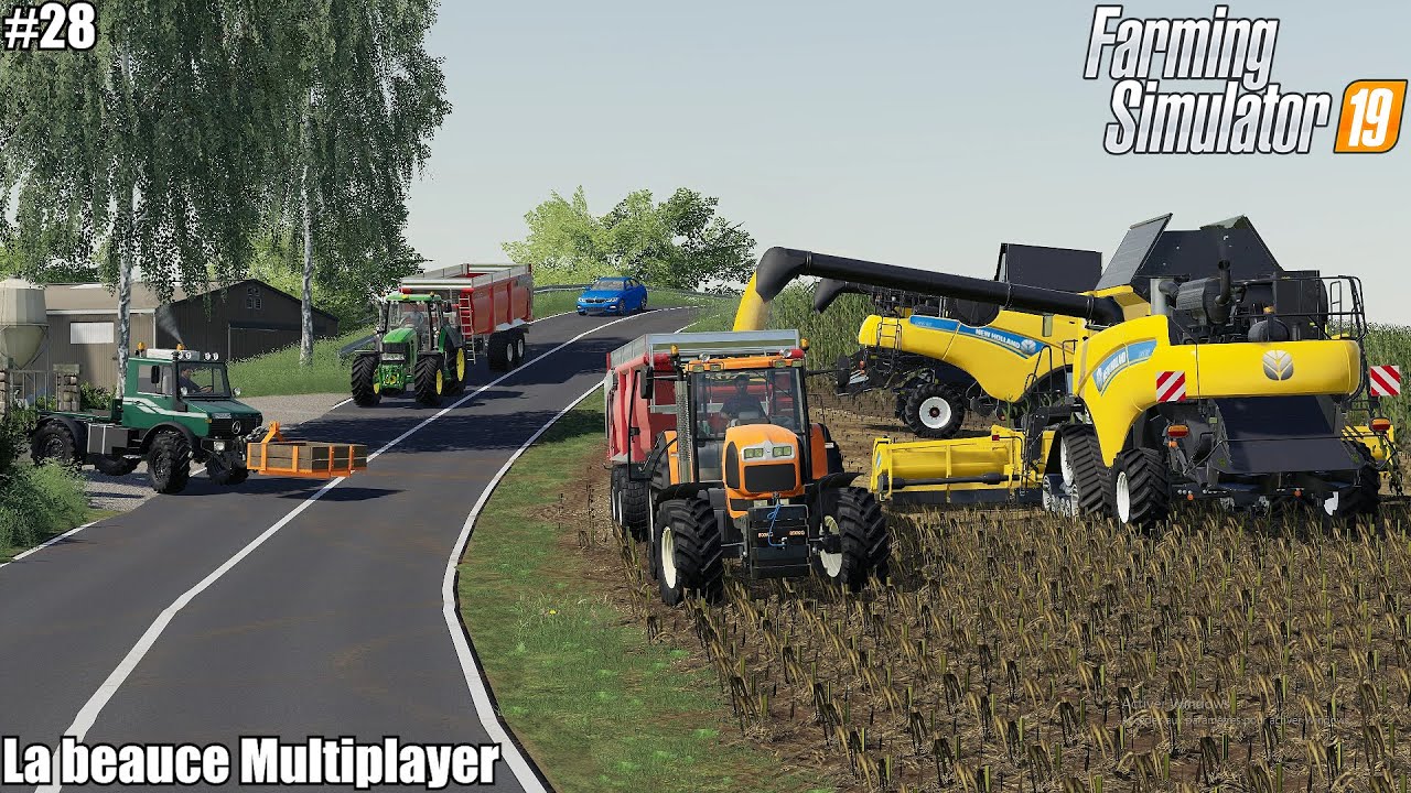 Harvesting Corn, Planting Sugar Beet, Selling Calves & Eggs │La Beauce│Multiplayer│FS 19│Timelapse28