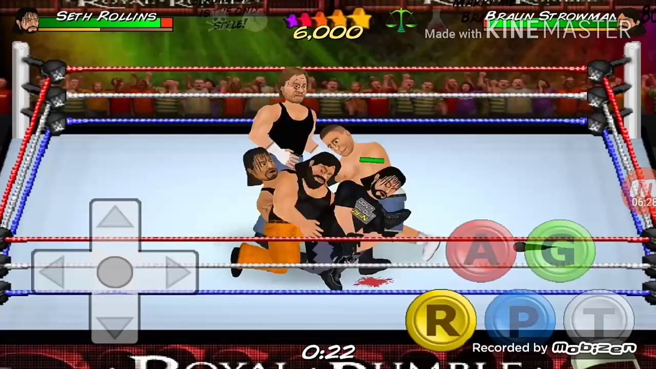 Wrestling Revolution 2D.[10 man Royal Rumble]