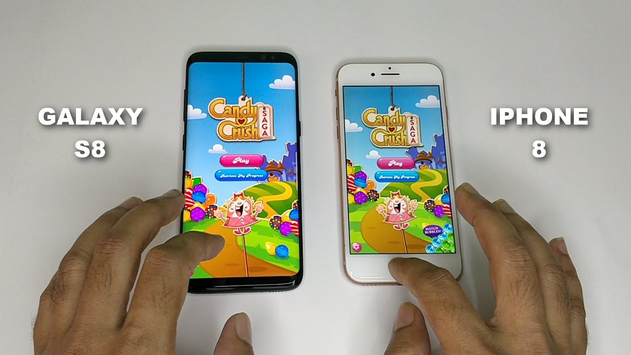 Samsung Galaxy S8 Vs iPhone 8 - SPEED TEST