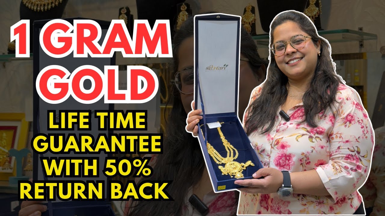 1 GRAM GOLD LIFE TIME GUARANTEE WITH 50% RETURN BACK || NEW DESIGNS #newvideo @Abhushanplace 