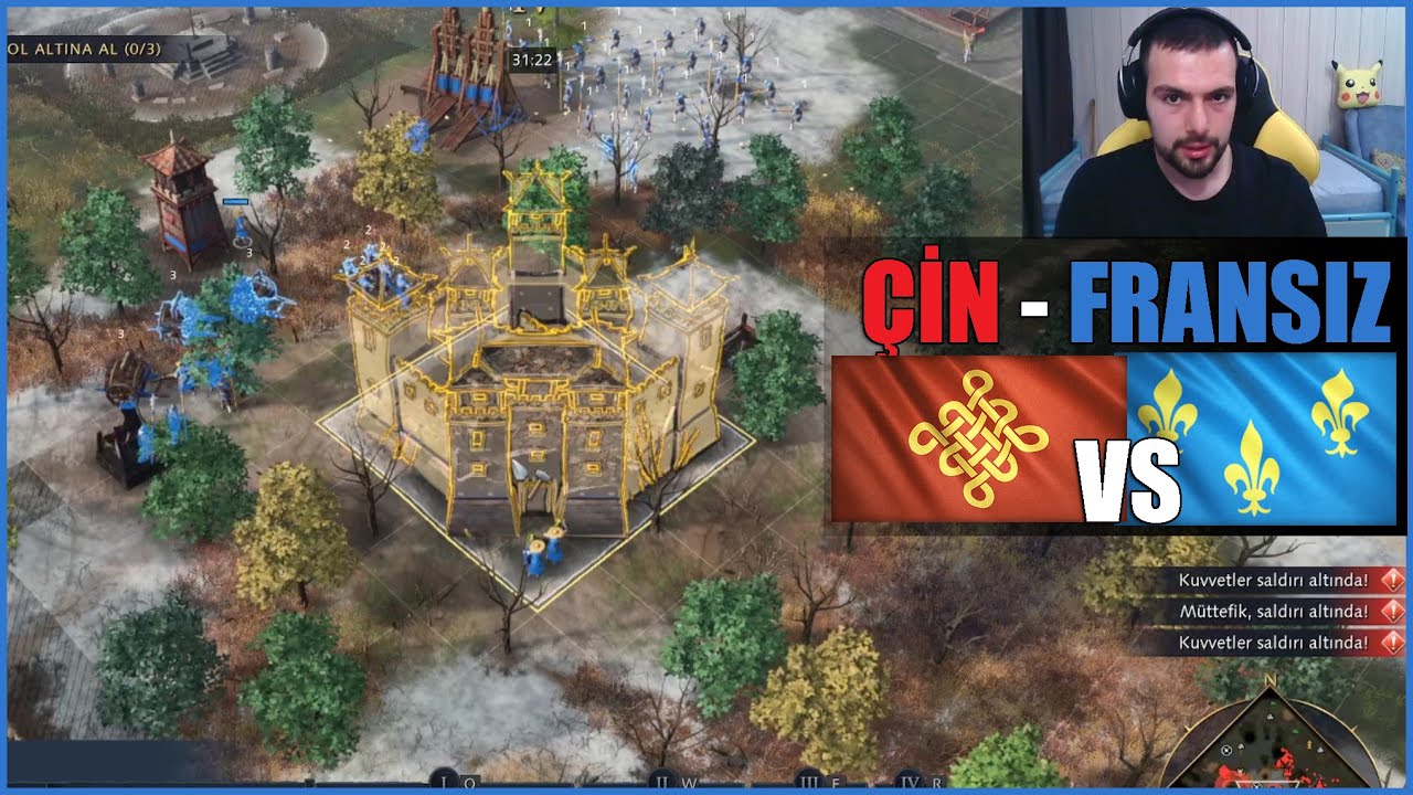FRANSIZI ÖNDE YAKALADIK - AoE4 Çin Oynayış 1v1 | Age of Empires IV