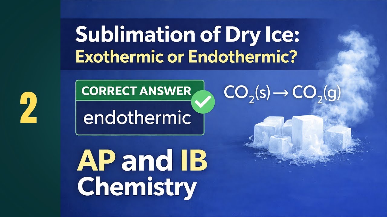 2-Which Option Is Correct? Dry Ice Sublimation | AP & IB Chemistry | AP KİMYA | IB KİMYA