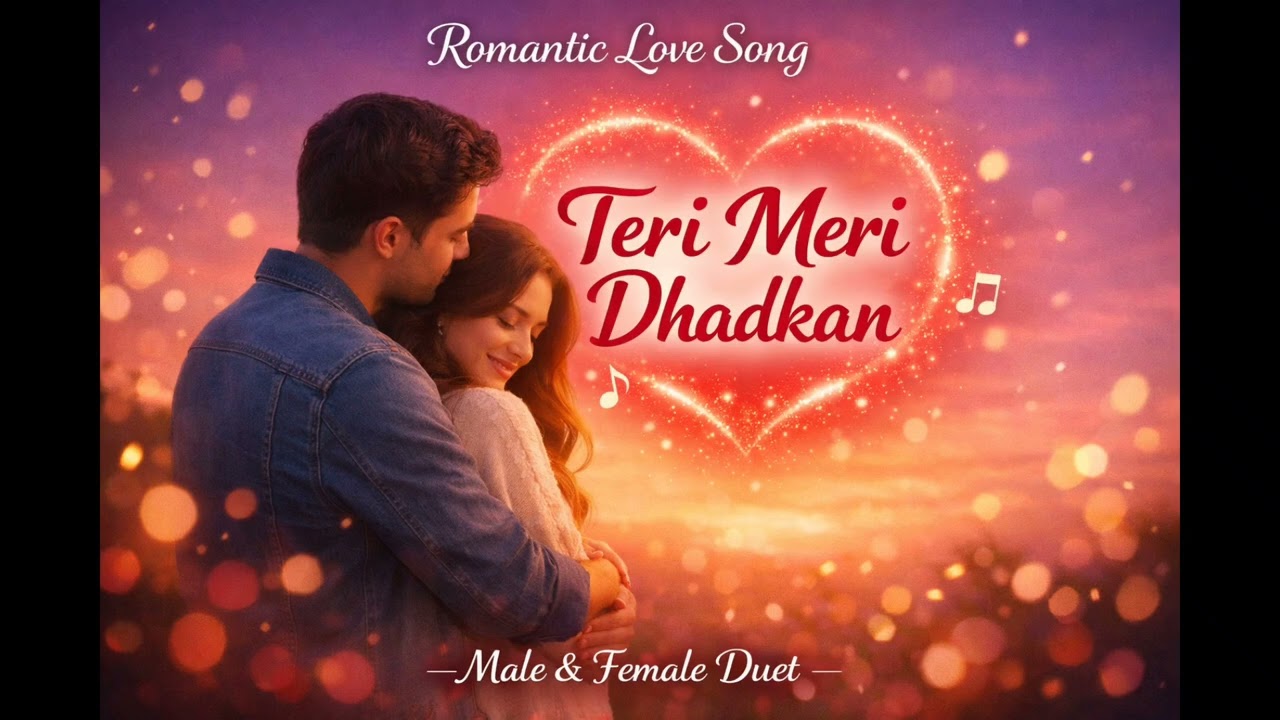 Teri Meri Dhadkan ❤️ | Romantic Hindi Love Song | Male & Female Duet | Love Story Song Ai generated 