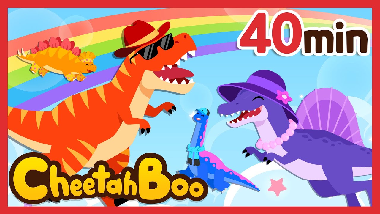 I love my color🌈 | Colorful Rainbow Dinosaurs | Color songs | Nursery rhymes | #Cheetahboo