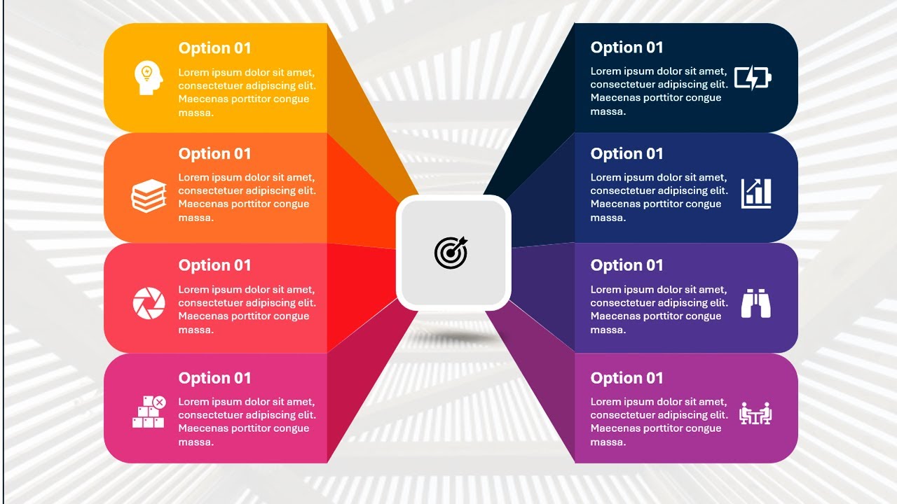 Create 8 Options Infographic Slide in PowerPoint
