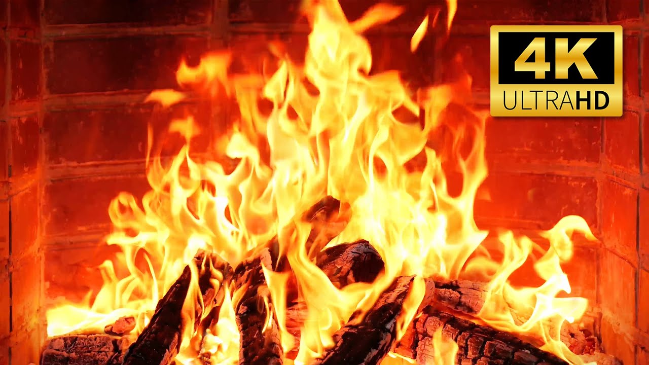 🔥 Cozy Wood Fireplace 4K | Burning Logs & Crackling Fire Sounds for Relax & Sleep (ASMR)