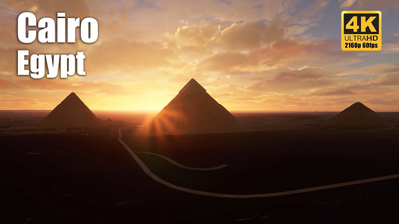Fly over Cairo - Egypt - 4K 60fps | Musical Showcase | Microsoft Flight Simulator