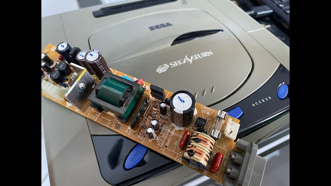 Sega Saturn não liga. Dicas para compras de capacitores.