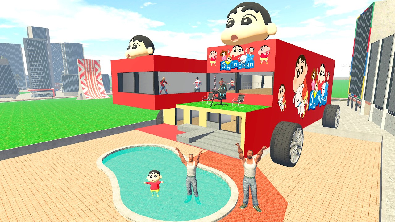 Franklin Change House To Shinchan Bus - INDIAN BIKE DRIVING 3D