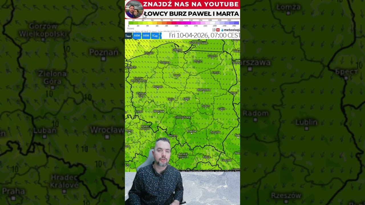 Szybka prognoza na piątek i noc  #pogoda #polska #short #prognoza