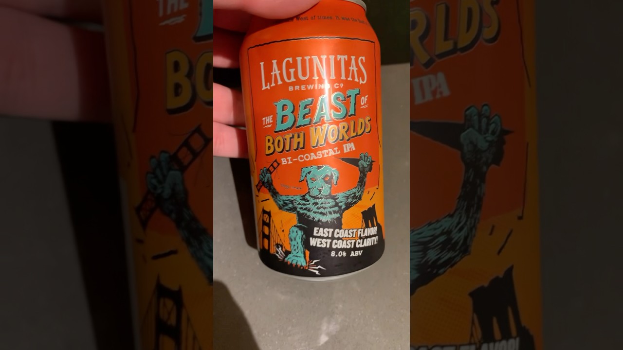 #3253 Beer Shorts: Lagunitas The Beast of Both Worlds! 8.0% Bi-Coastal IPA! 🍻 #shorts #lagunitas