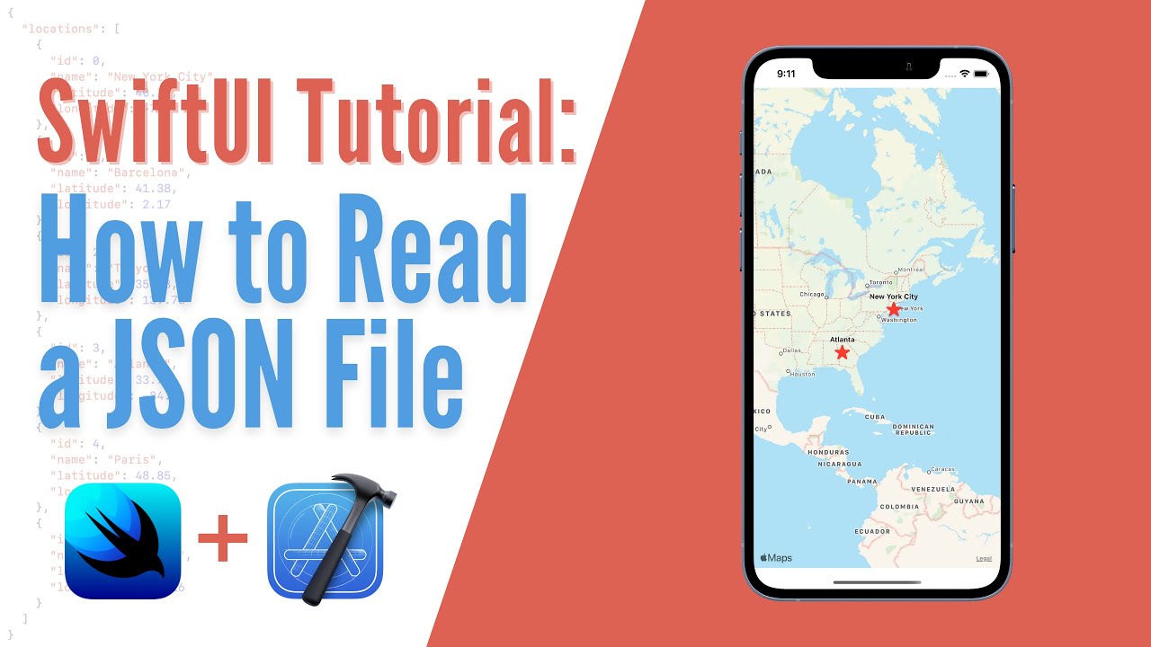 SwiftUI Tutorial - How to Read a JSON File (JSON, MapKit)