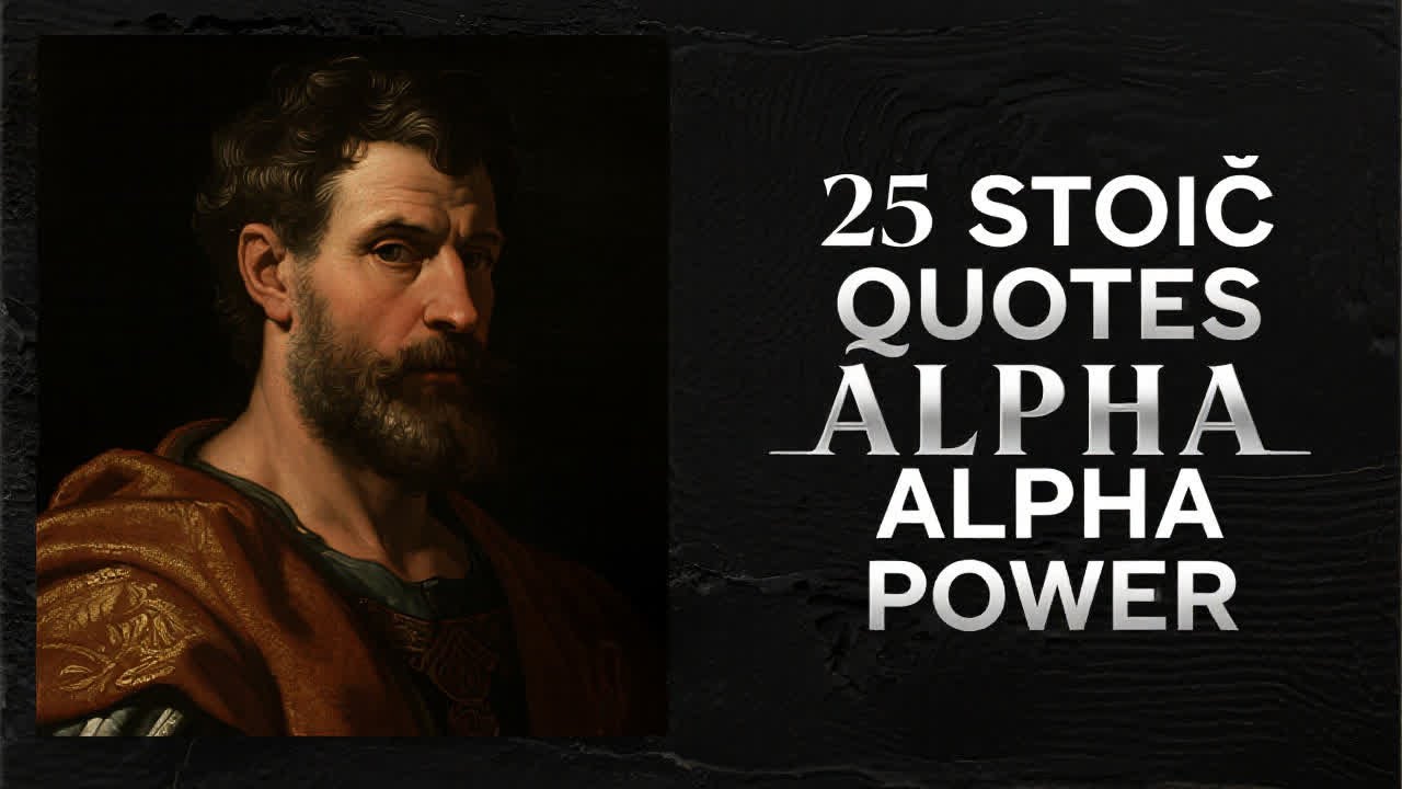 25 Stoic Quotes That Unlock the Alpha Mindset | What Most People Miss About Stoicism
