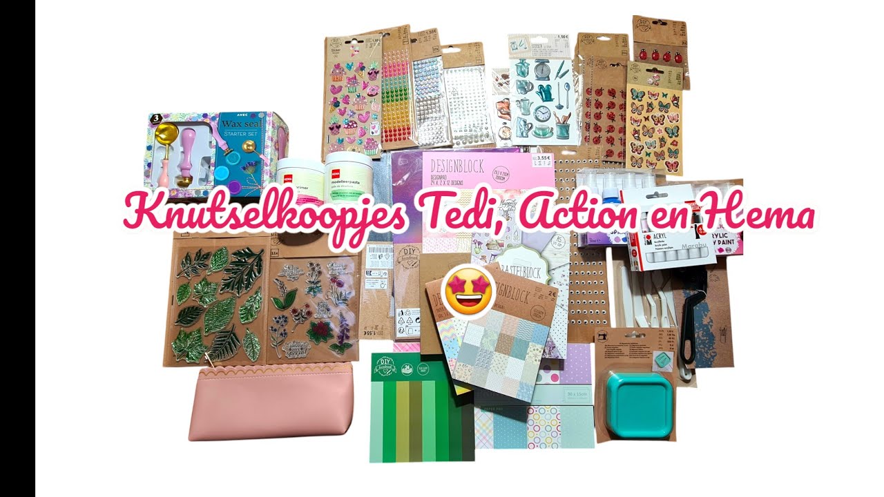 Knutselshoplog 🤩 | #Tedi #Action #Hema | stickers, stempels, papier e.a.