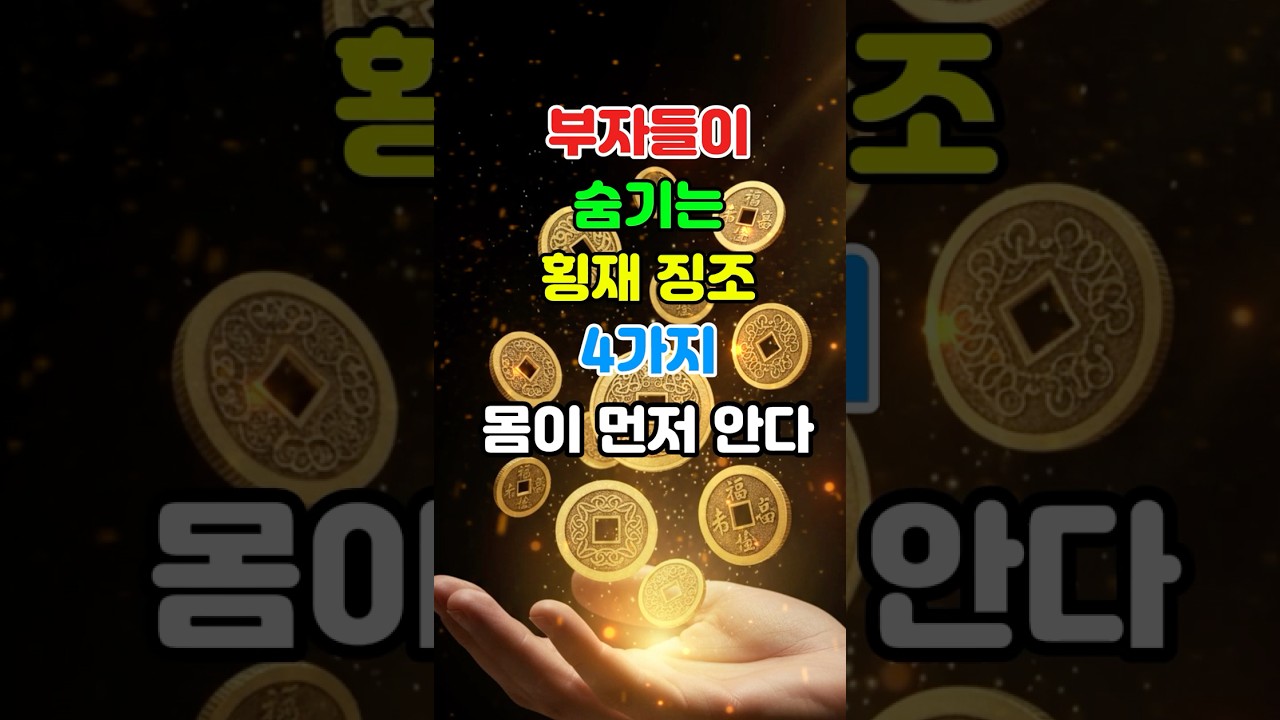 💰✨  부자들이 숨기는 횡재 징조 4가지 (몸이 먼저 안다) 🎁돈복사주할매