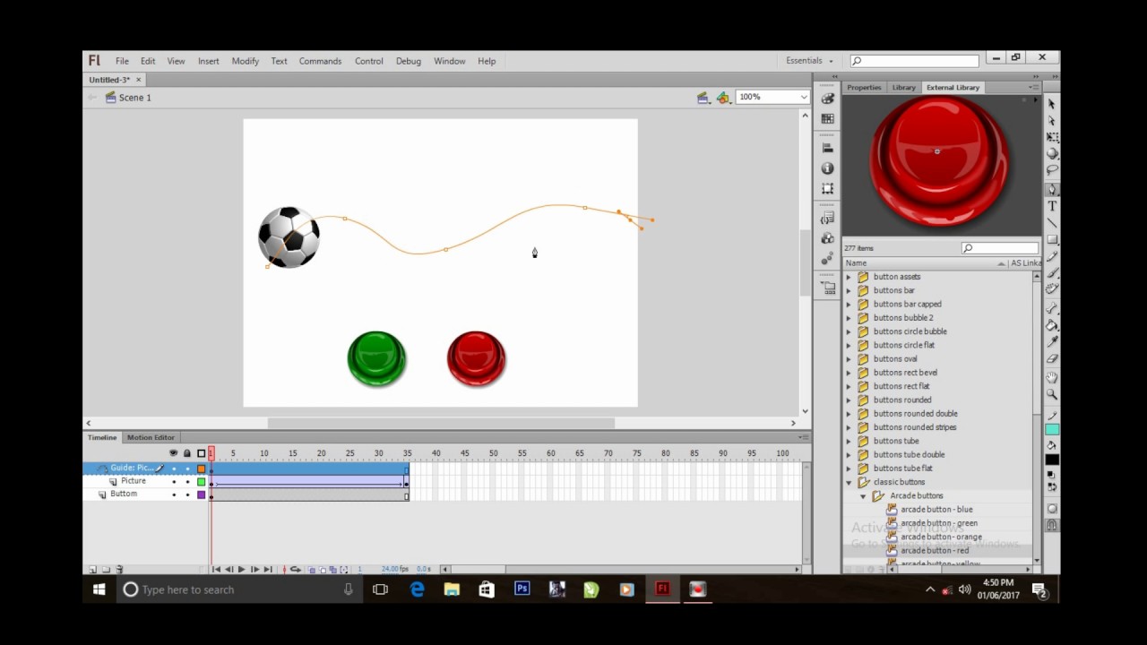 How to make play and stop button   Adobe Flash Tutorial
