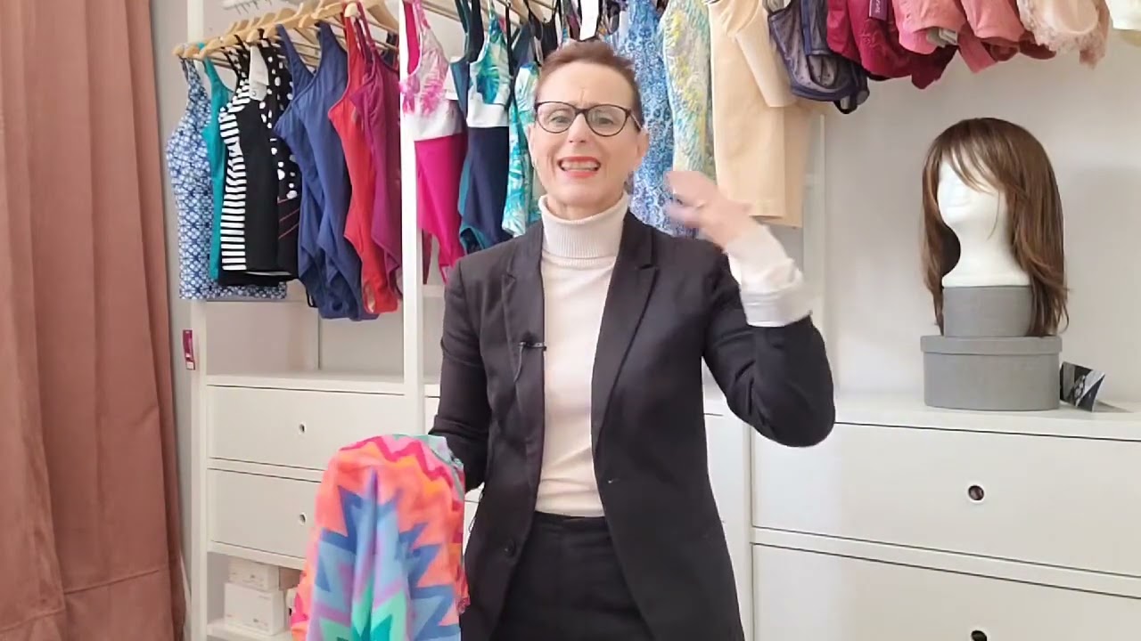 Ropa de baño para mastectomía. Cáncer de mama.