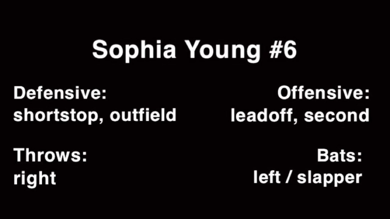 Sophia Young Softball Game Highlights